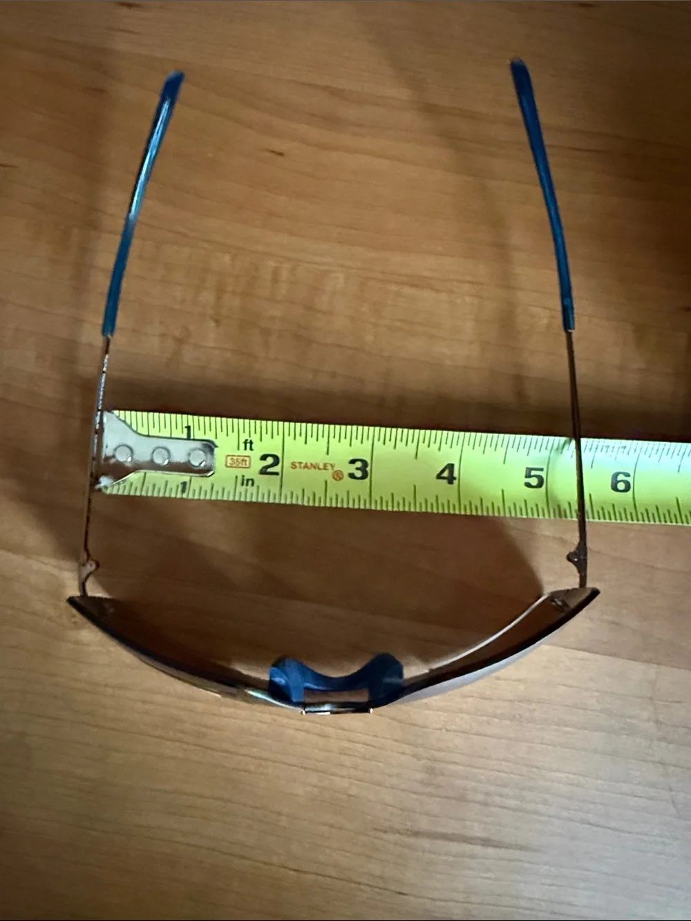 Nike Gold mirror meridian Shield Sunglasses with Blue Temples